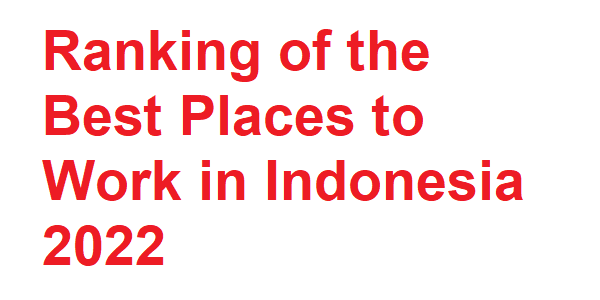 Ranking of the Best Places to Work in Indonesia 2022